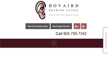 Tablet Screenshot of bovairdhearingclinic.ca